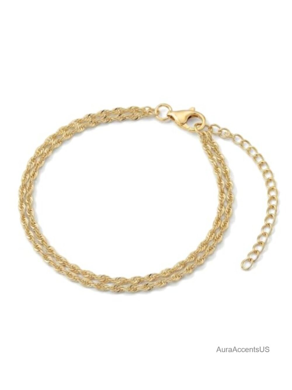 14K Gold Layered Singapore Chain Bracelet Dainty Minimalist Jewelry